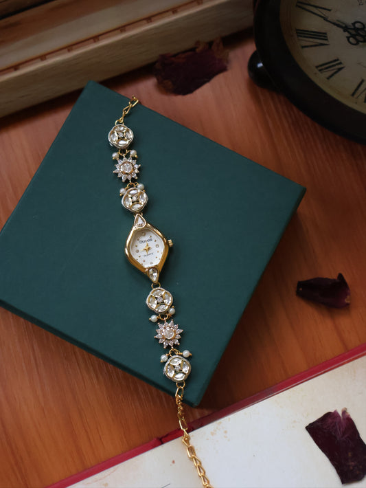 Moon & Star Polki Wrist Watch