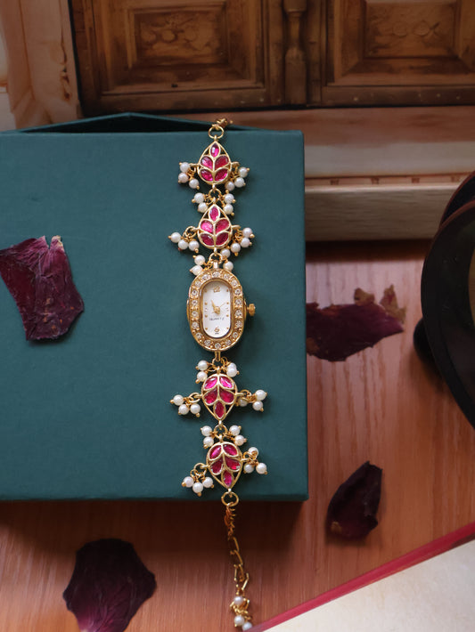 Ruby Leaf Wrist Watch