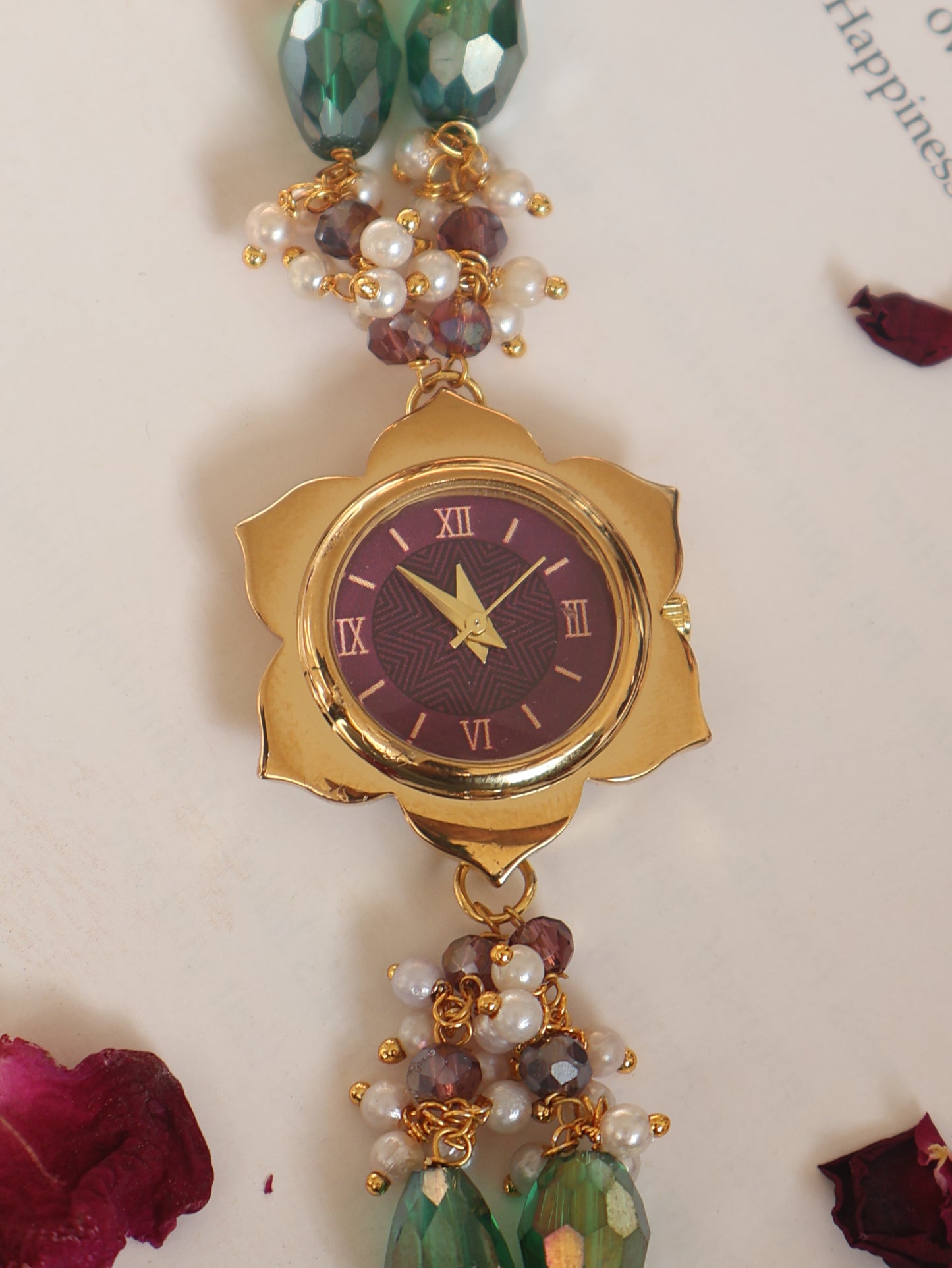 Daisies Purple Wrist Watch