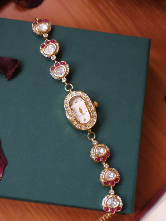 Polki Trail Red Wrist Watch