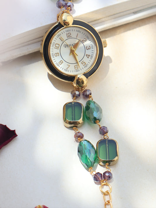 Drops of Green Wrist Watch