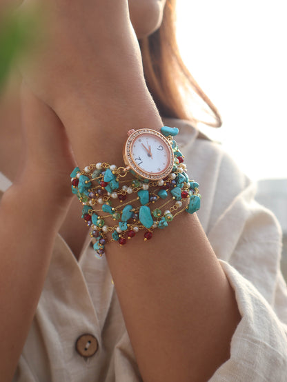 Infinity Turquoise Wrist Watch