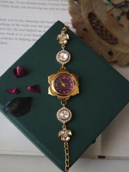 Polki Vines Wrist Watch