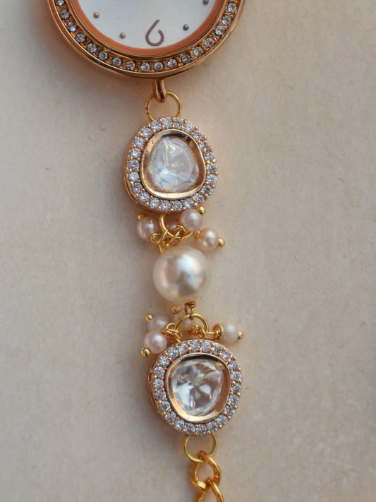 Glint Polkis & Pearls Wrist Watch