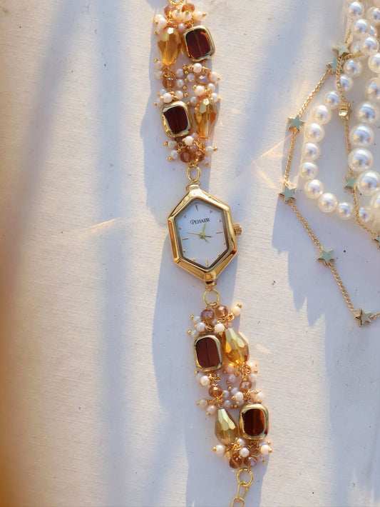 Golden Glow  Wrist Watch