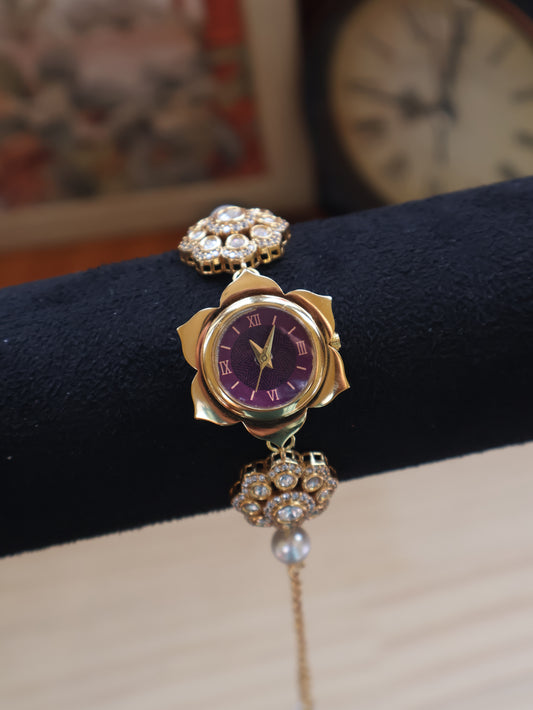 Josie Polki & Pearl Wrist Watch