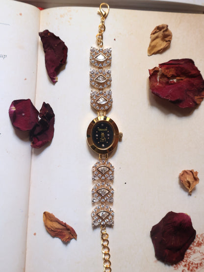 Gilded Florals Wrist Watch