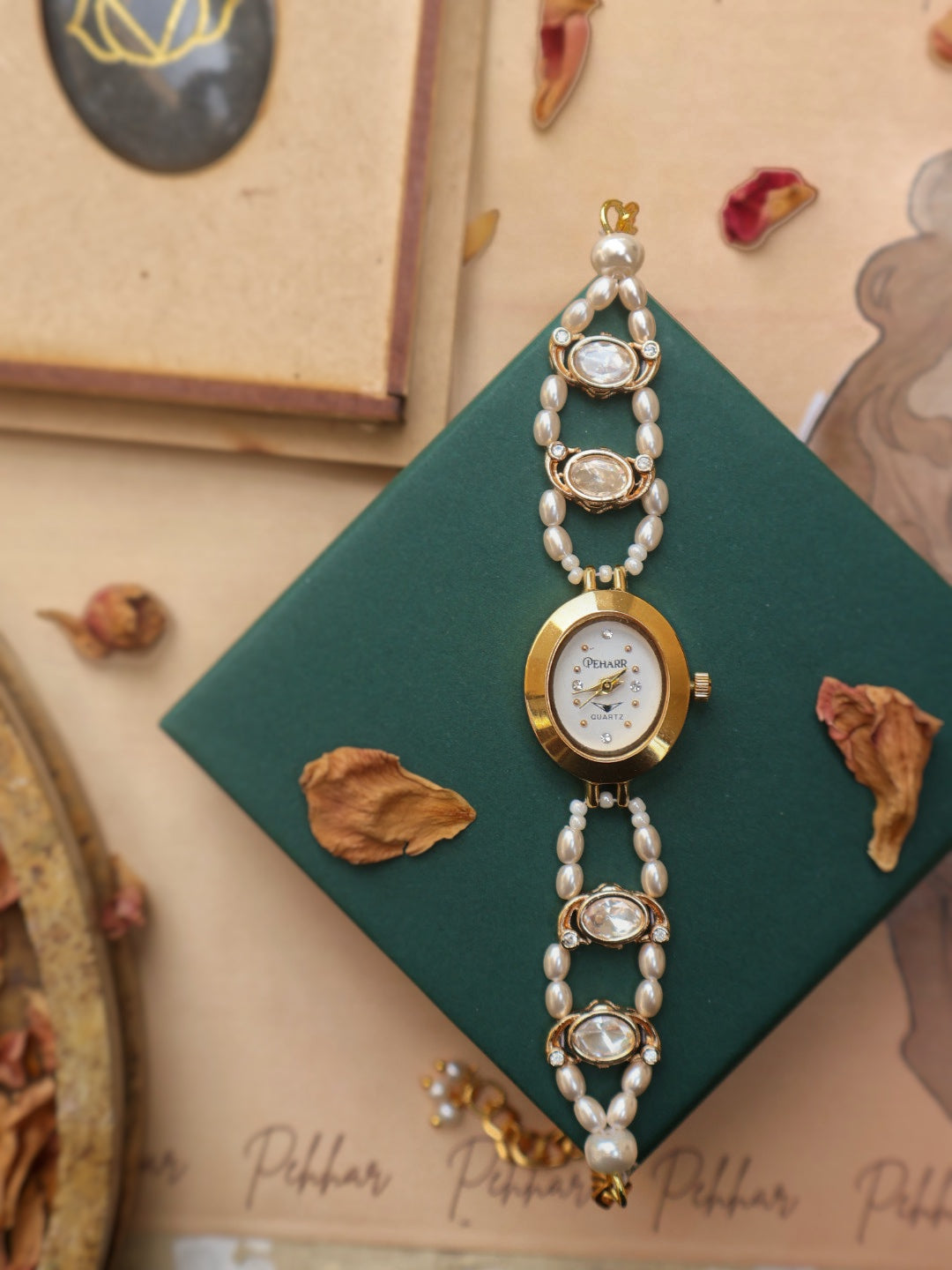 Glint & Pearls Wrist Watch