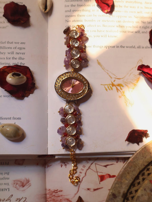 Orchid Bloom Polkis Wrist Watch