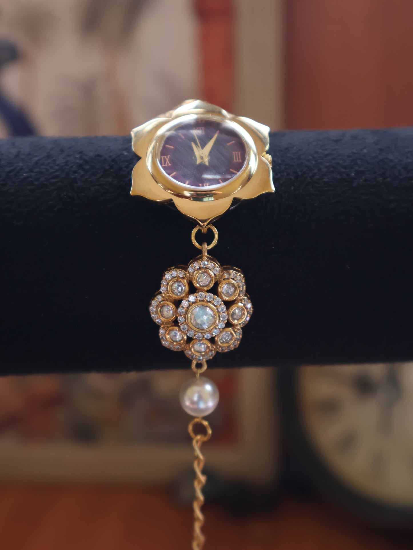 Josie Polki & Pearl Wrist Watch