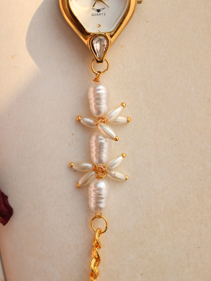 Elegant Pearls Drops Wrist Watch