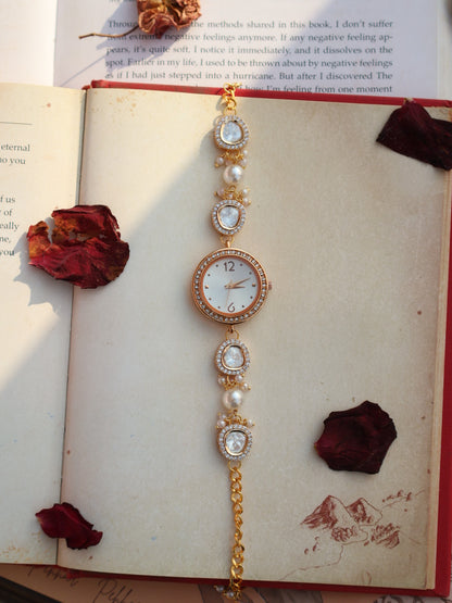 Glint Polkis & Pearls Wrist Watch