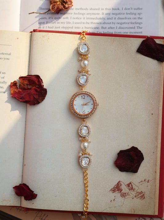 Glint Polkis & Pearls Wrist Watch