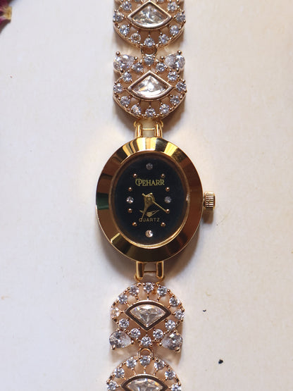 Gilded Florals Wrist Watch