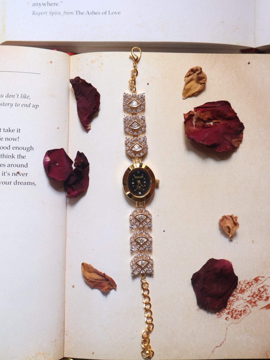 Gilded Florals Wrist Watch