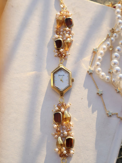 Golden Glow  Wrist Watch