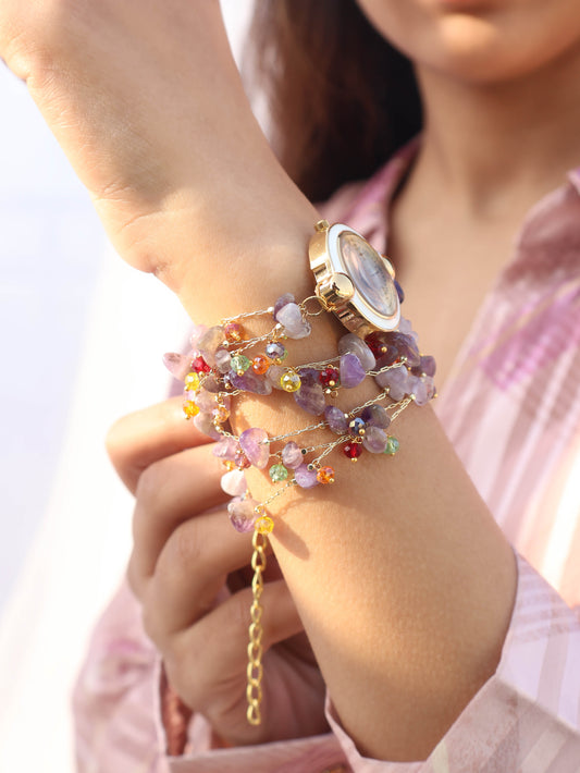 Infinity Purple Wrist Watch