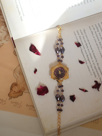 Purple String Wrist Watch