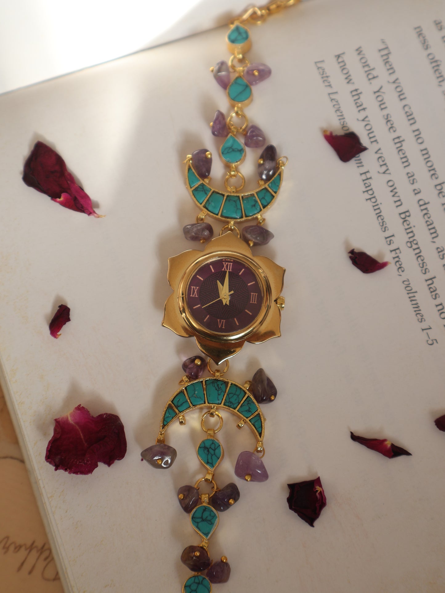 Azure Crescent Wrist Watch