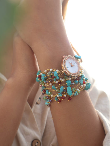 Infinity Turquoise Wrist Watch