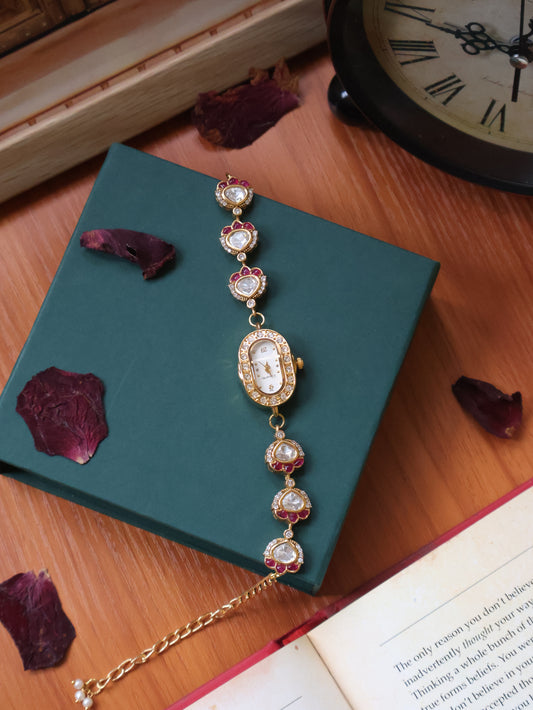 Polki Trail Red Wrist Watch