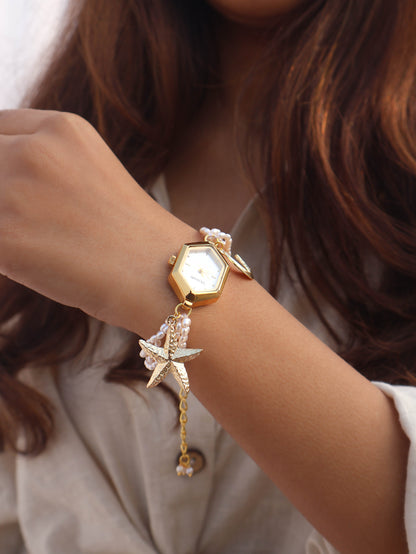 Pearl Charm Wrist Watch