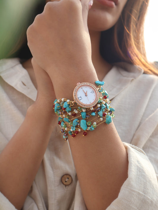 Infinity Turquoise Wrist Watch