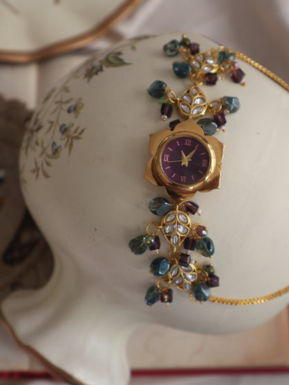 Jane Multicolored Kundan Wrist Watch